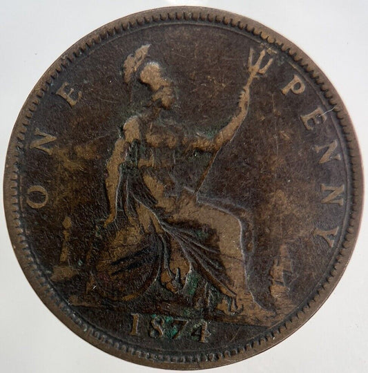 1874 Victoria One Penny Coin | Collectable Grade