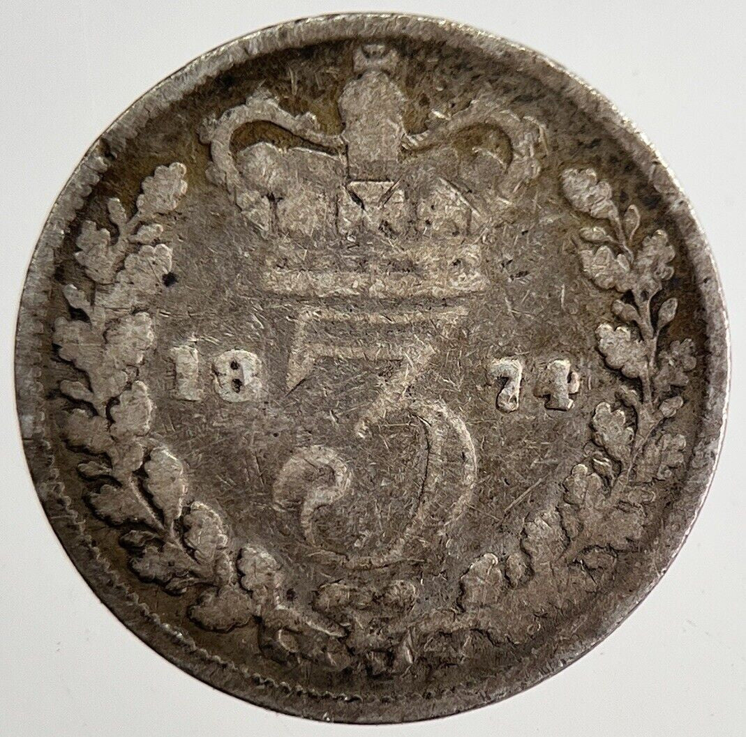 1874 Victoria Threepence Silver Coin | Collectable Grade | a8844