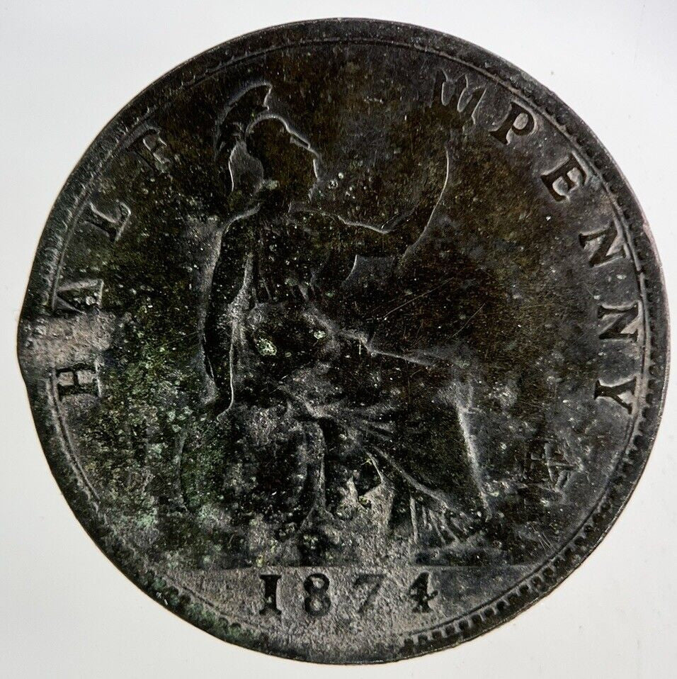 1874-H Victoria Half-Penny Coin | Collectable Grade