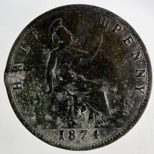 1874-H Victoria Half-Penny Coin | Collectable Grade