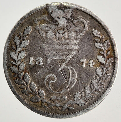 1874 Victoria Threepence Silver Coin | Collectable Grade