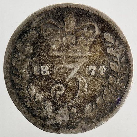 1874 Victoria Threepence Silver Coin | Collectable Grade