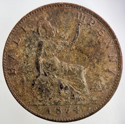 1874-H Victoria Half-Penny Coin | Collectable Grade