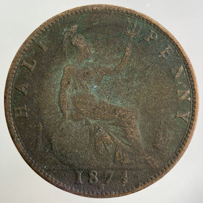1874-H Victoria Half-Penny Coin | Collectable Grade