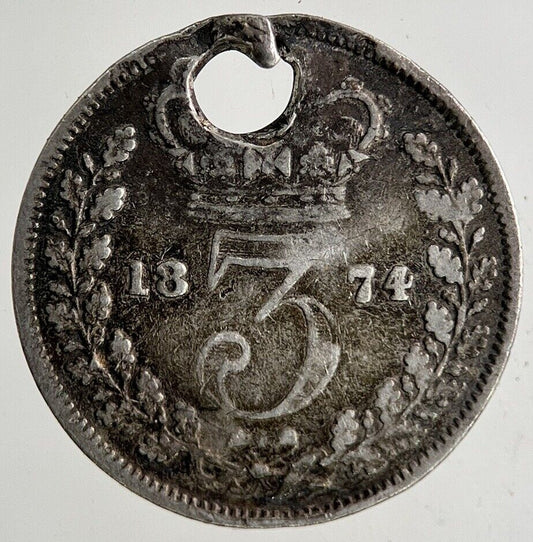 1874 Victoria Threepence Silver Coin | Collectable Grade