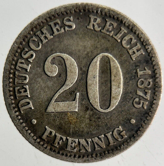 1875 Germany 20 Pfennig Silver Coin | Collectable Grade