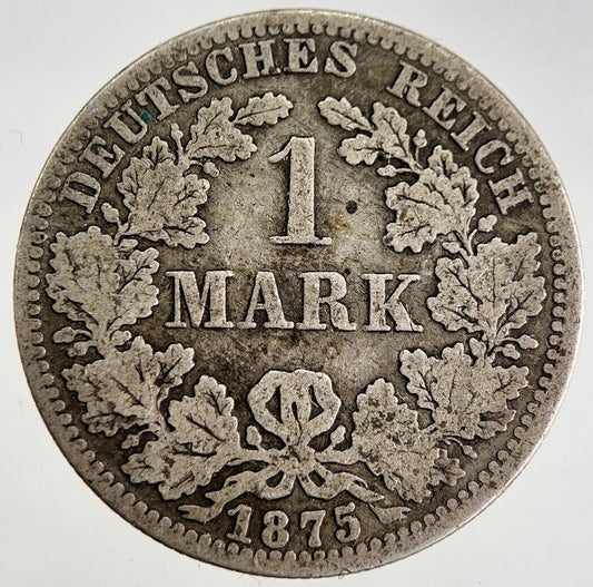 1875 Germany 1 One Mark Silver Coin | Collectable Grade | a8775