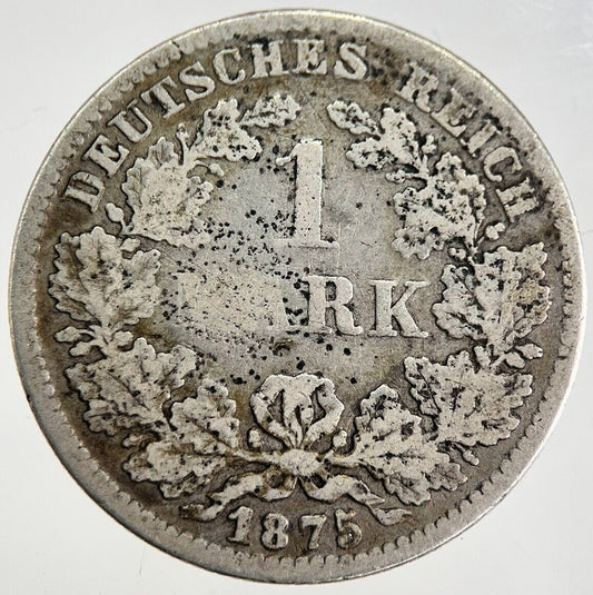 1875 Germany 1 One Mark Silver Coin | Collectable Grade | a8776