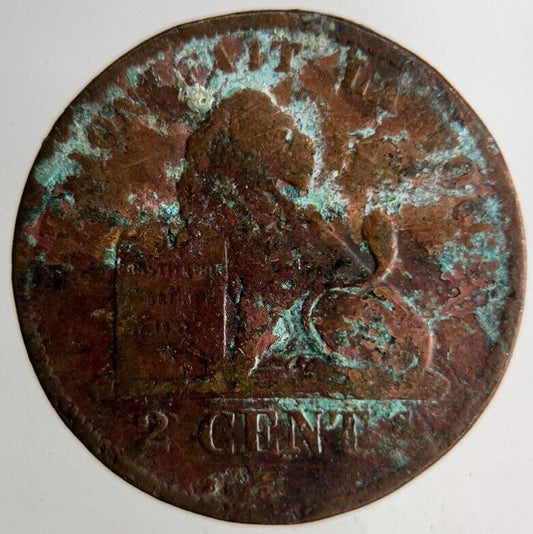 1875 Belgium 2 Cent Coin | Collectable Grade