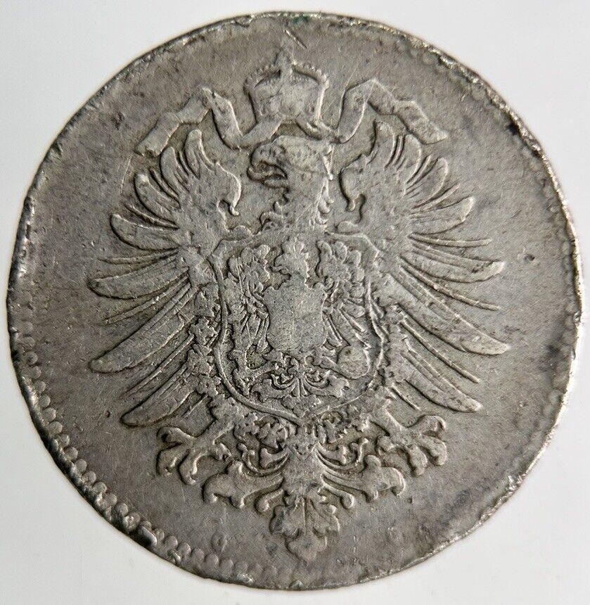 1875 Germany 1 Mark Silver Coin | Fine Collectable Grade