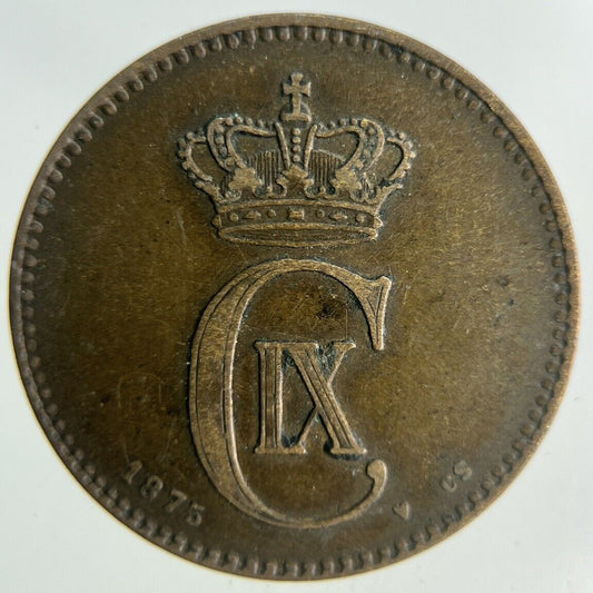 1875 Denmark 2 Ore Coin | Fine Collectable Grade