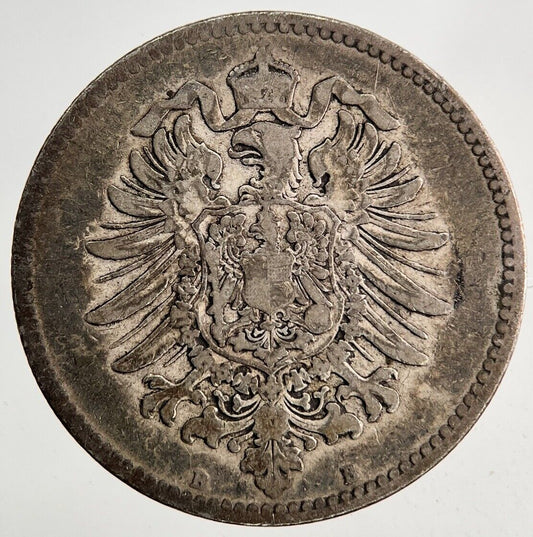 1875 Germany 1 Mark Silver Coin | Fine Collectable Grade