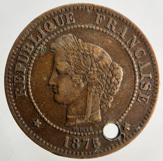 1875 France 5 Centimes Coin | Fine Collectable Grade