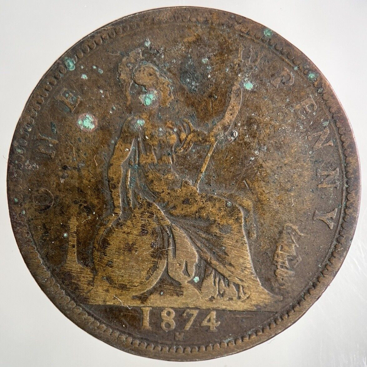 1874-H Victoria One Penny Coin | Collectable Grade