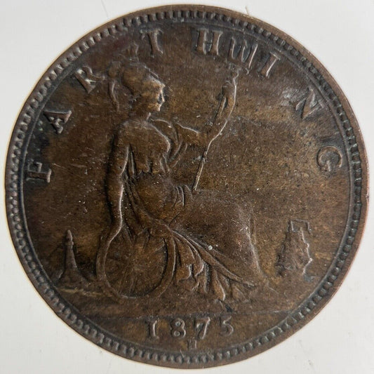 1875-H Victoria Farthing Coin | Fine Collectable Grade