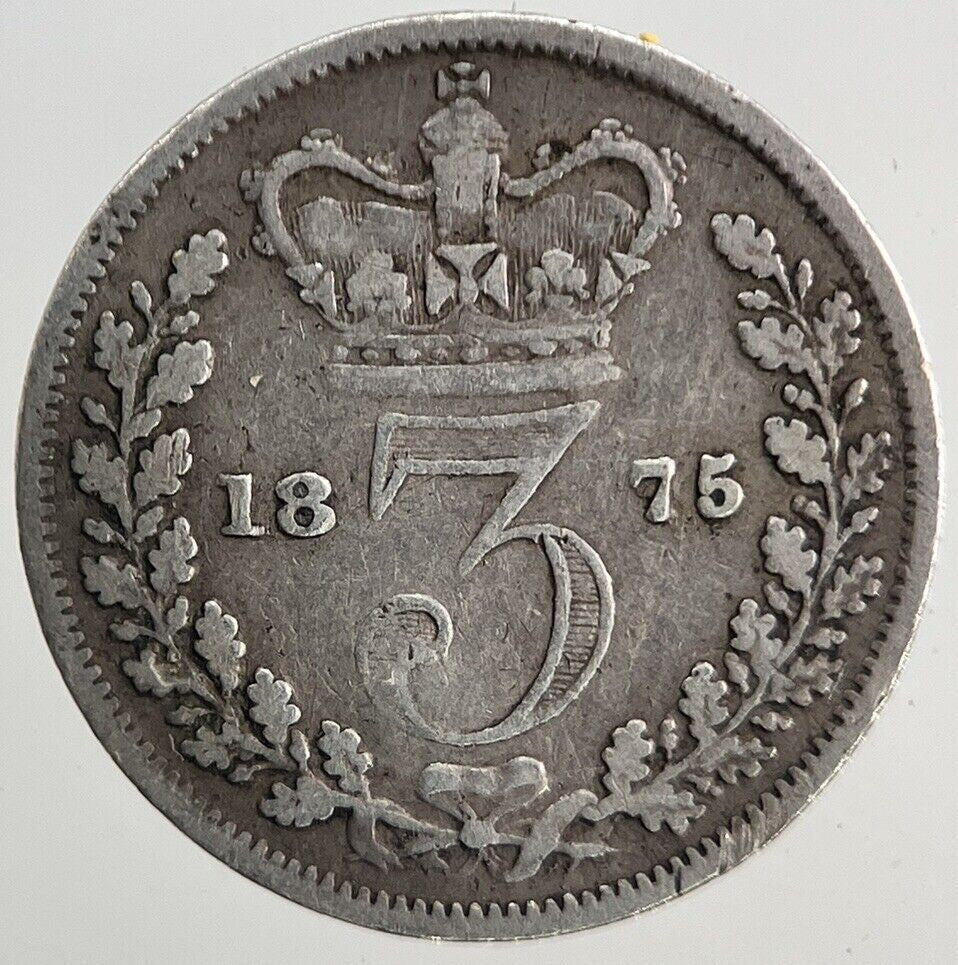 1875 Victoria Threepence Silver Coin | Fine Collectable Grade
