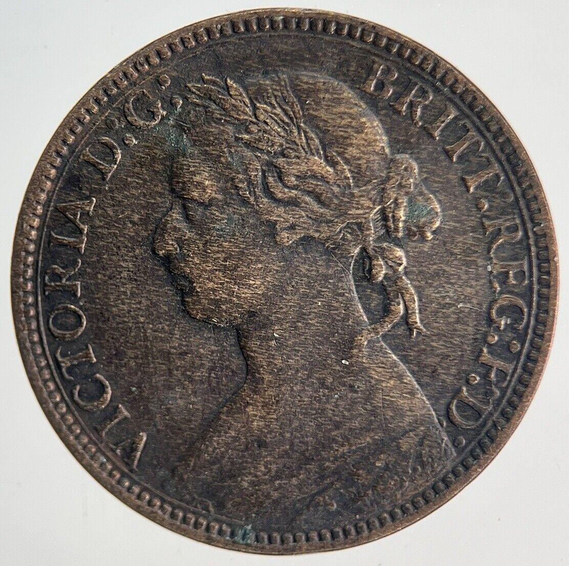1875-H Victoria Farthing Coin | Fine Collectable Grade | a1939