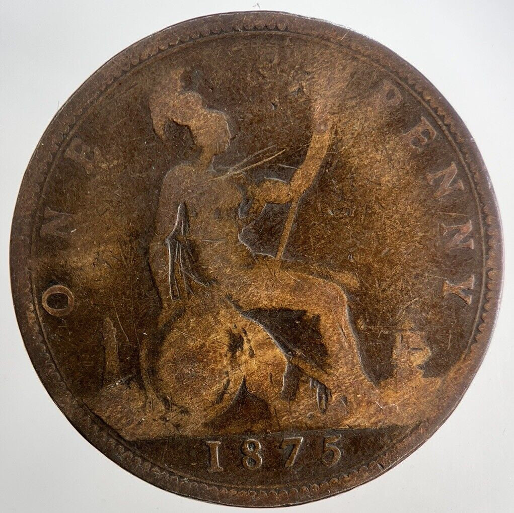 1875 Victoria One Penny Coin | Collectable Grade