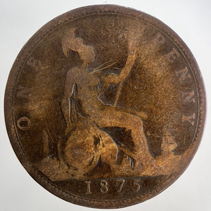 1875 Victoria One Penny Coin | Collectable Grade