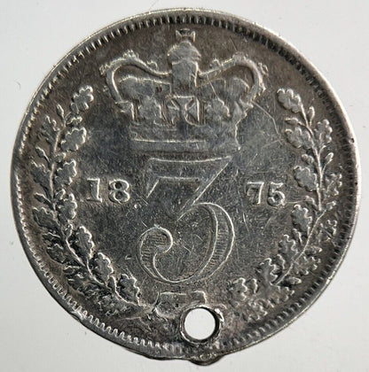 1875 Victoria Threepence Silver Coin | Fine Collectable Grade