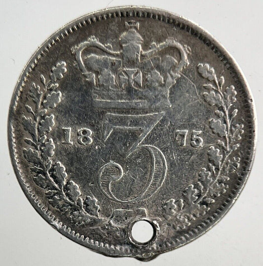 1875 Victoria Threepence Silver Coin | Fine Collectable Grade