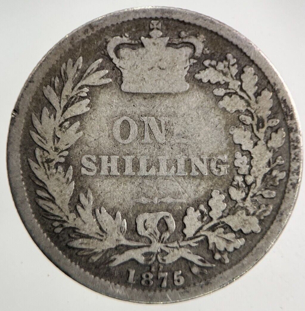 1875 Victoria Shilling Silver Coin | Collectable Grade
