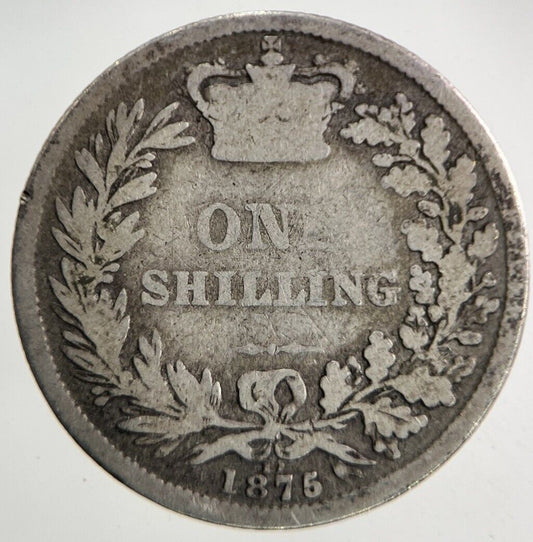 1875 Victoria Shilling Silver Coin | Collectable Grade