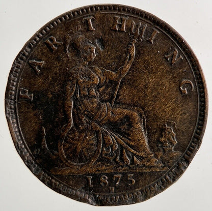 1875-H Victoria Farthing Coin | Fine Collectable Grade