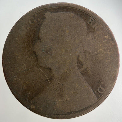 1875 Victoria One Penny Coin | Fair Grade