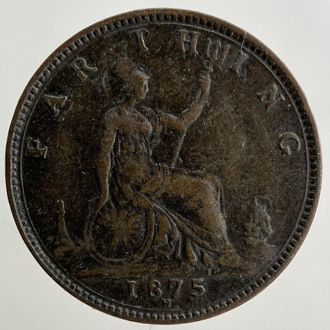 1875-H Victoria Farthing Coin | Fine Collectable Grade
