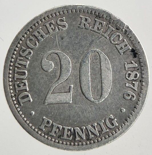 1876 Germany 20 Pfennig Silver Coin | Collectable Grade