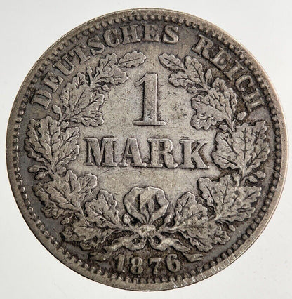1876 Germany 1 Mark Silver Coin | Fine Collectable Grade