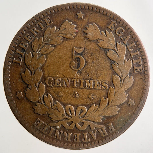 1876 France 5 Centimes Coin | Collectable Grade