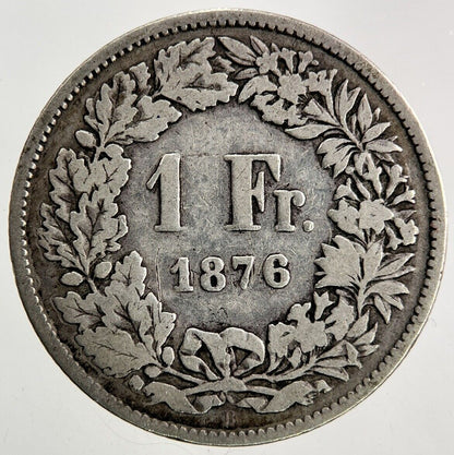 1876 Switzerland Swiss 1 Franc Silver Coin | Collectable Grade