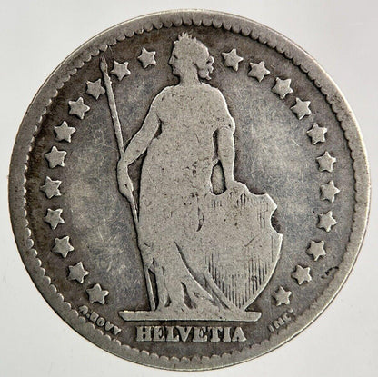 1876 Switzerland Swiss 1 Franc Silver Coin | Collectable Grade