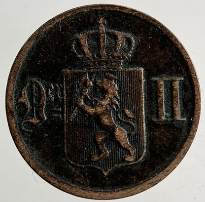 1877 Norway 1 Ore Coin | Fine Collectable Grade