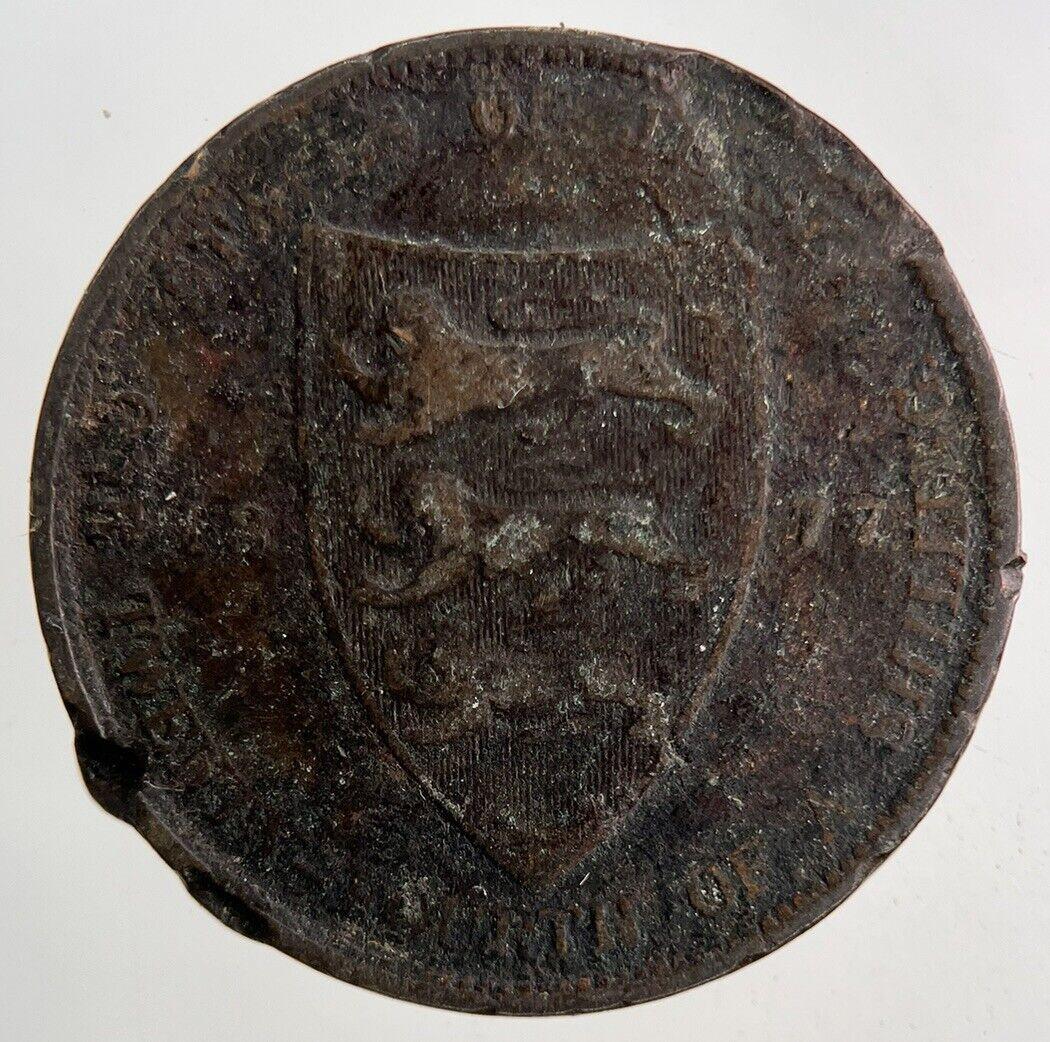 1877 Jersey One Twenty Fourth Of A Shilling 1/24th Coin | Collectable Grade