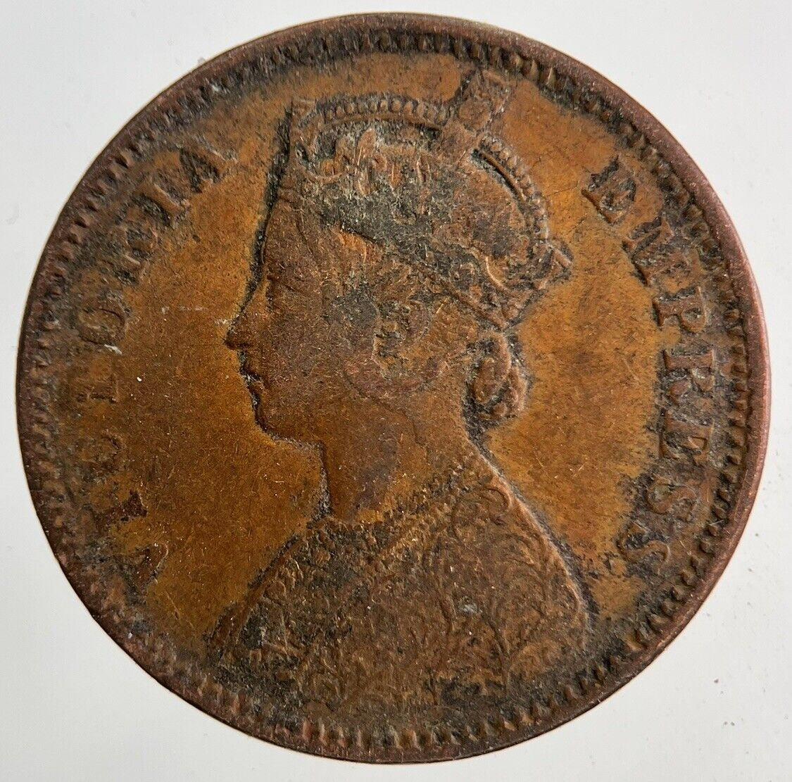 1877 India 1/4 Quarter Anna Coin | Fine Collectable Grade