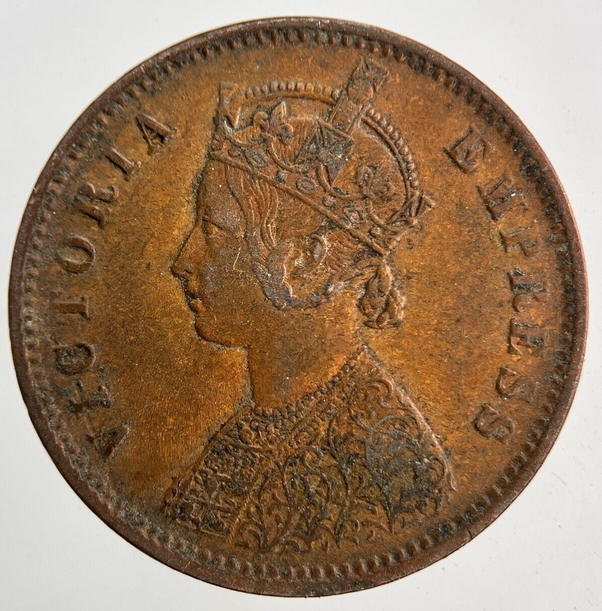 1877 India 1/4 Quarter Anna Coin | Very High Grade