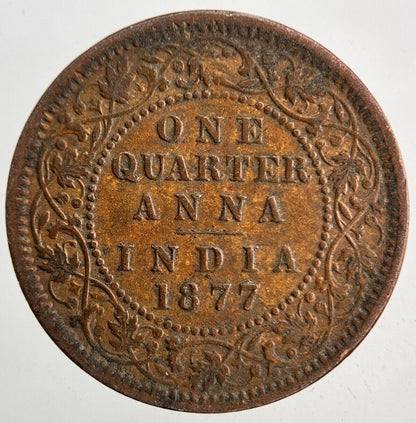 1877 India 1/4 Quarter Anna Coin | Very High Grade