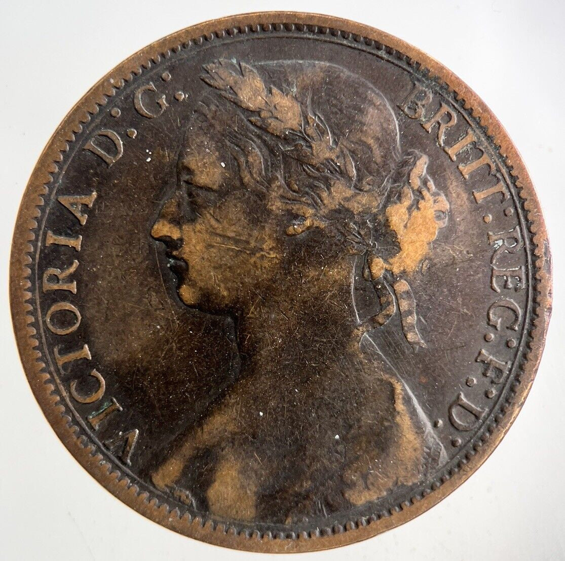 1876-H Victoria One Penny Coin | Fine Collectable Grade
