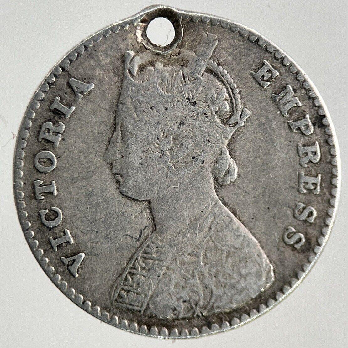 1877 India 2 Annas Silver Coin | Collectable Grade