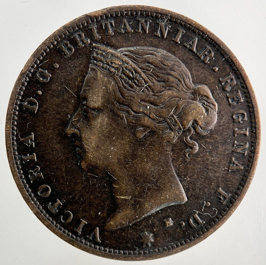 1877 Jersey 1/24th One Twenty Fourth Of A Shilling Coin | Fine Collectable Grade