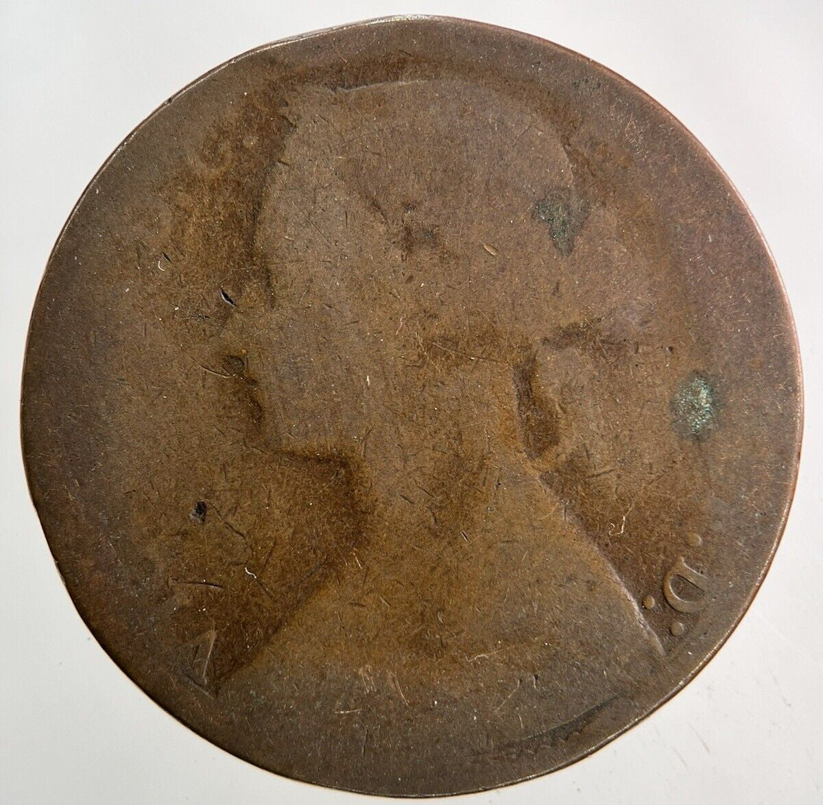 1876-H Victoria One Penny Coin | Worn Grade