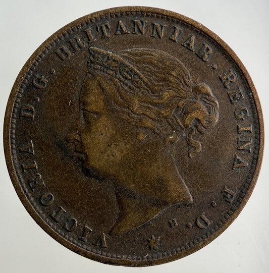1877 Jersey 1/24 One Twenty Fourth Of A Shilling Coin | Fine Collectable Grade
