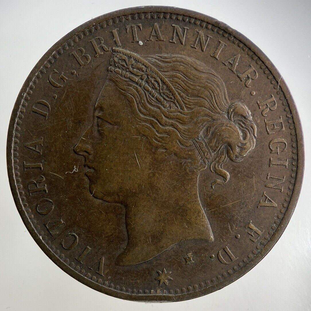 1877 Jersey 1/12 One Twelfth Of A Shilling Coin | Fine Collectable Grade