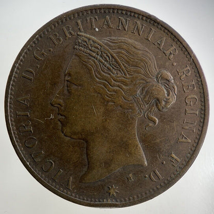 1877 Jersey 1/12 One Twelfth Of A Shilling Coin | Fine Collectable Grade