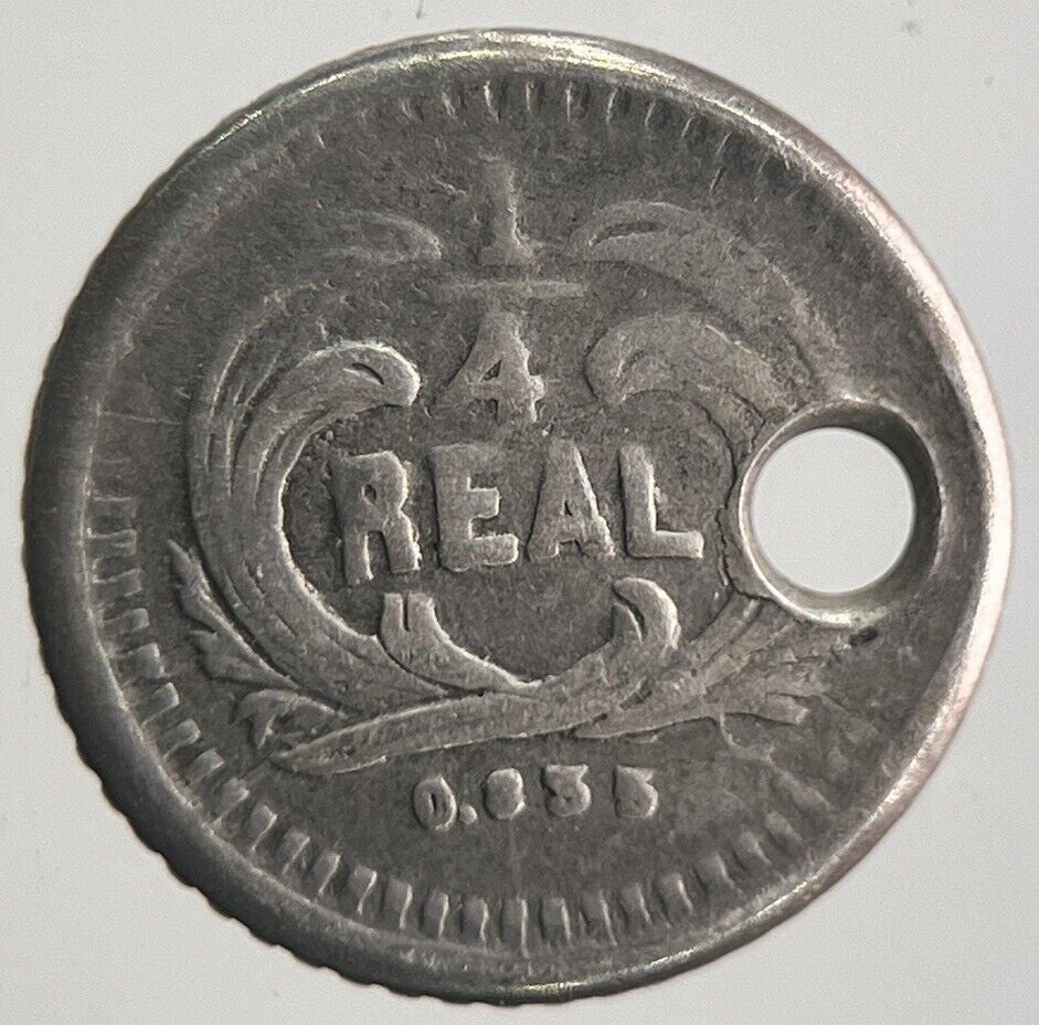 1878 Guatemala 1/4 Real Silver Coin | Collectable Grade | a4458