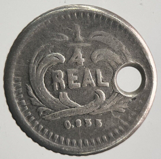 1878 Guatemala 1/4 Real Silver Coin | Collectable Grade | a4458