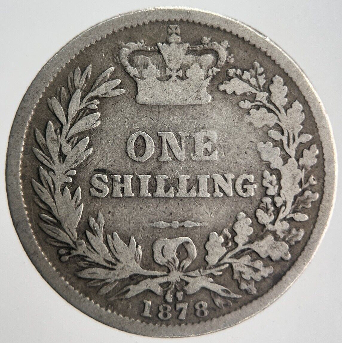 1878 Die-47 Victoria Shilling Silver Coin | Collectable Grade | a4527